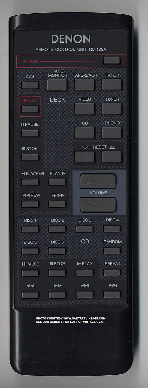 Denon RC-129 replacement remote control different look