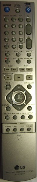 LG 6711R1P071A, 6711R1P071B replacement remote control different look RH4820, RH7800