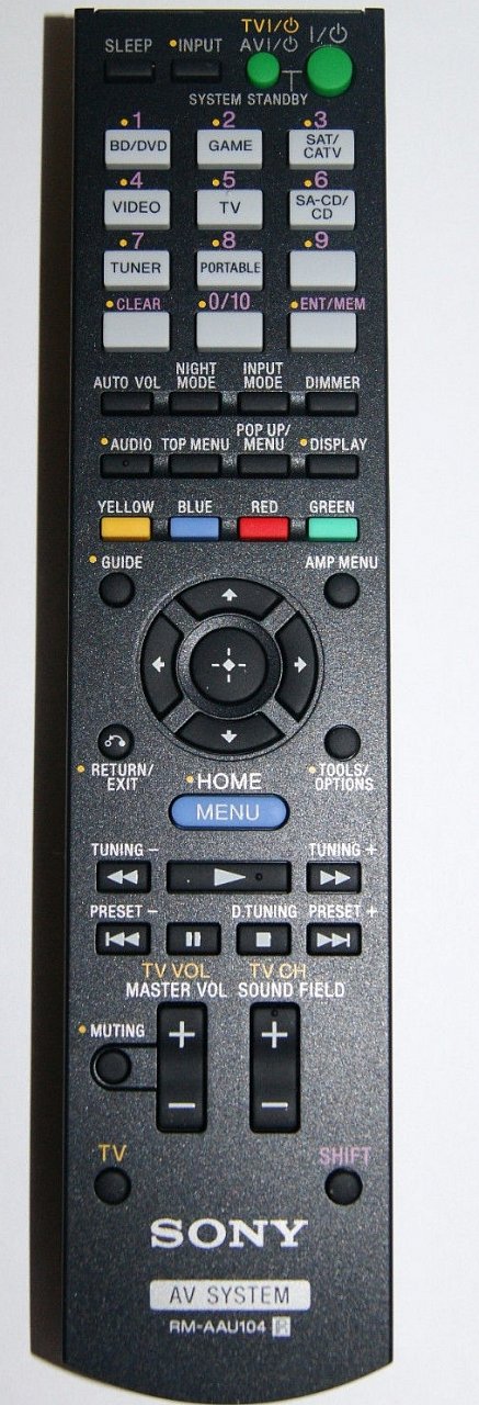 Sony RM-AAU104 replacement remote control different look