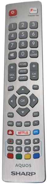 Sharp LC-43CFG6001KF LC-43CFG6002KF replacement remote control different look