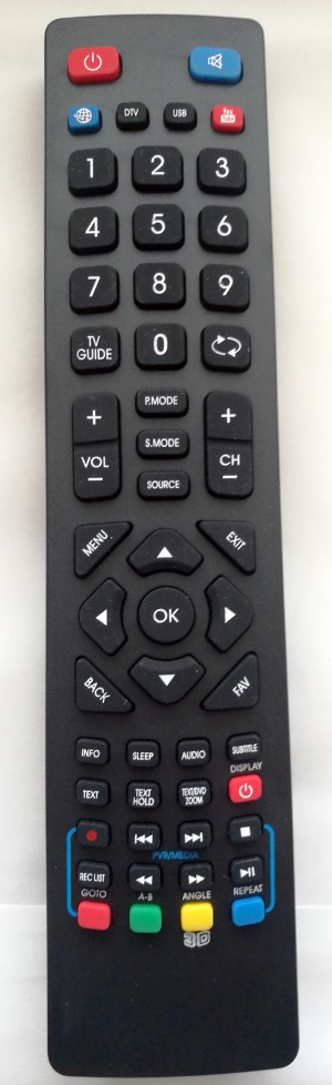 Replacement Remote Control for Blaupunkt 236/152R-GB-3B-GKU TV