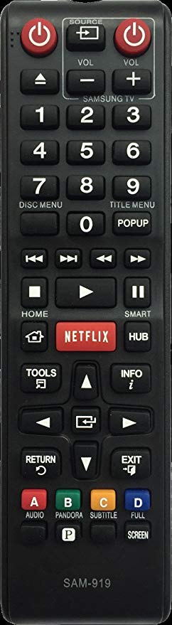 Samsung BD universal remote control