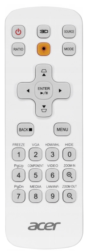 ACER T-2501, MC.JPQ11.003, MC.JPQ11.033 original remote control black