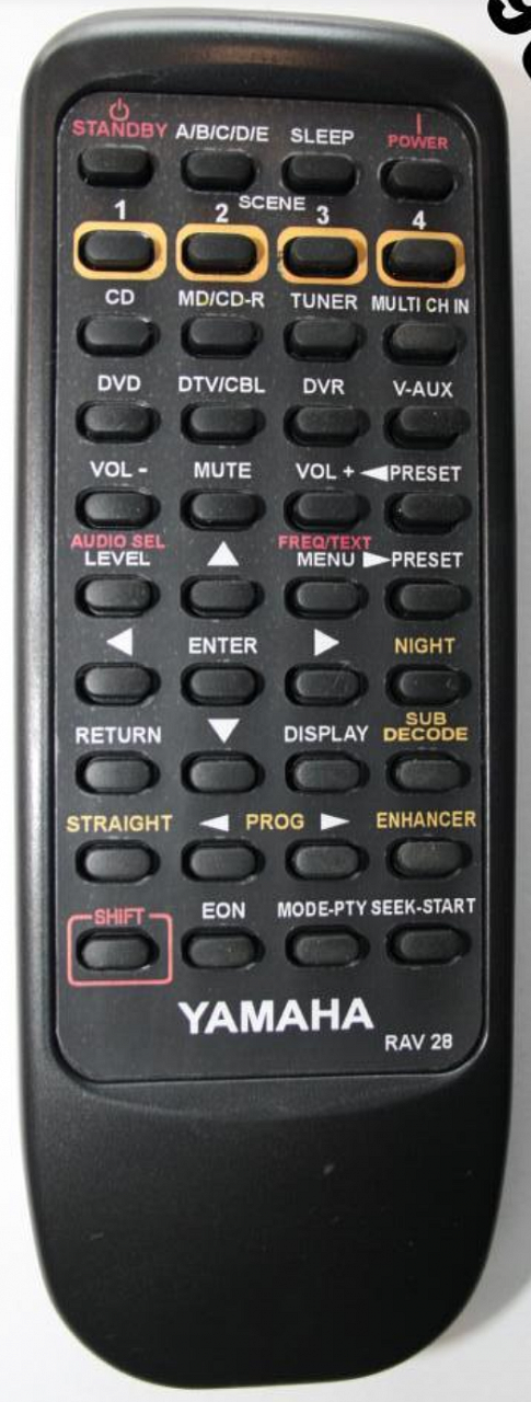 YAMAHA RAV28 RAV34 RX-V365 RX-V463 replacement remote control - same discretion as original