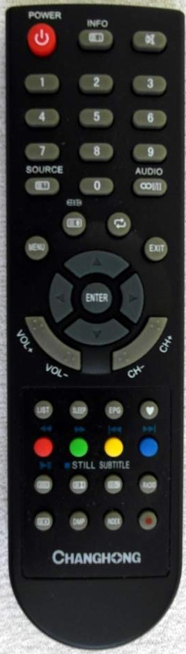 Changhong SLE 2057M4 replacement remote control copy