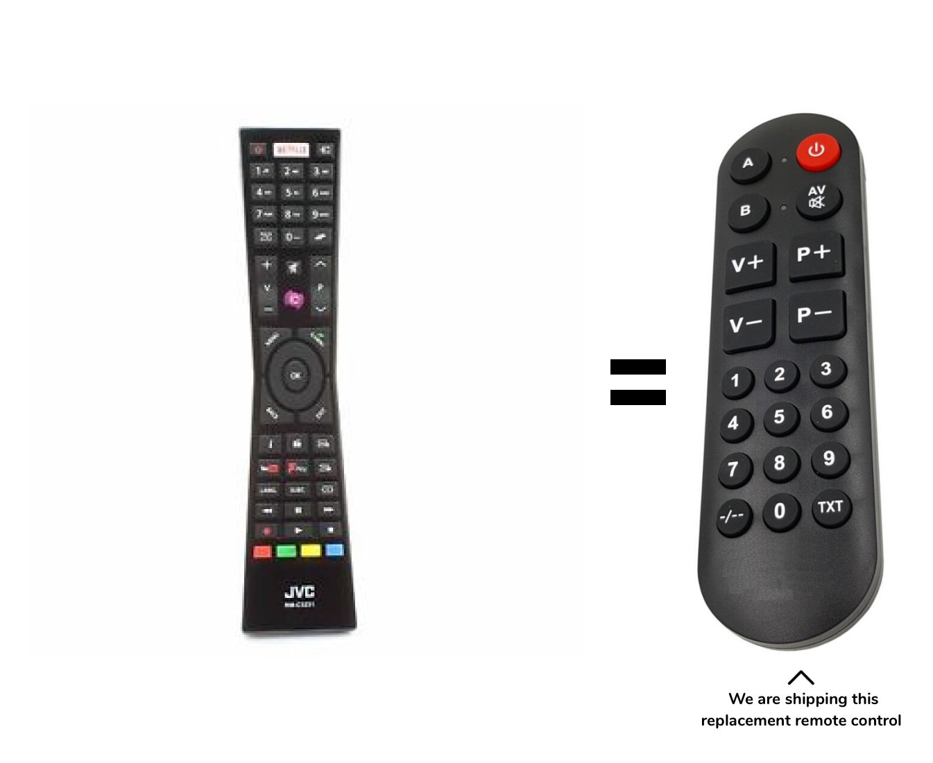 JVC LT-32VF52L remote control for seniors for 11.9 € - TV JVC | emerx.eu