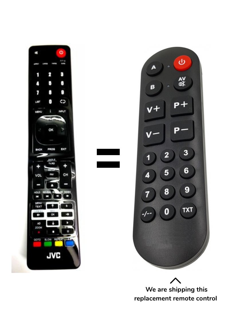 JVC RM-C3174 remote control for seniors