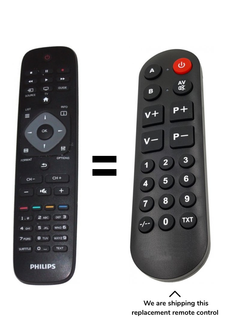 Philips 32pfl3188h/12 remote control for seniors