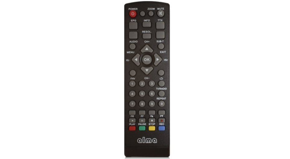 Alma 2800 HEVC replacement remote control different look