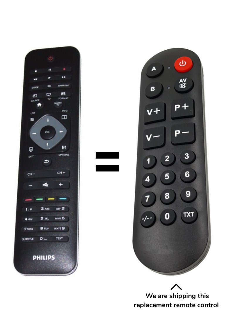Philips 242254990521 remote control for seniors with out keyboard