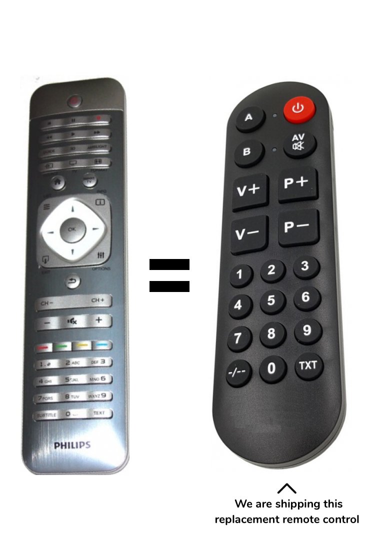Philips YKF319-007, 242254990642 remote control for seniors with out keyboard QWERTY