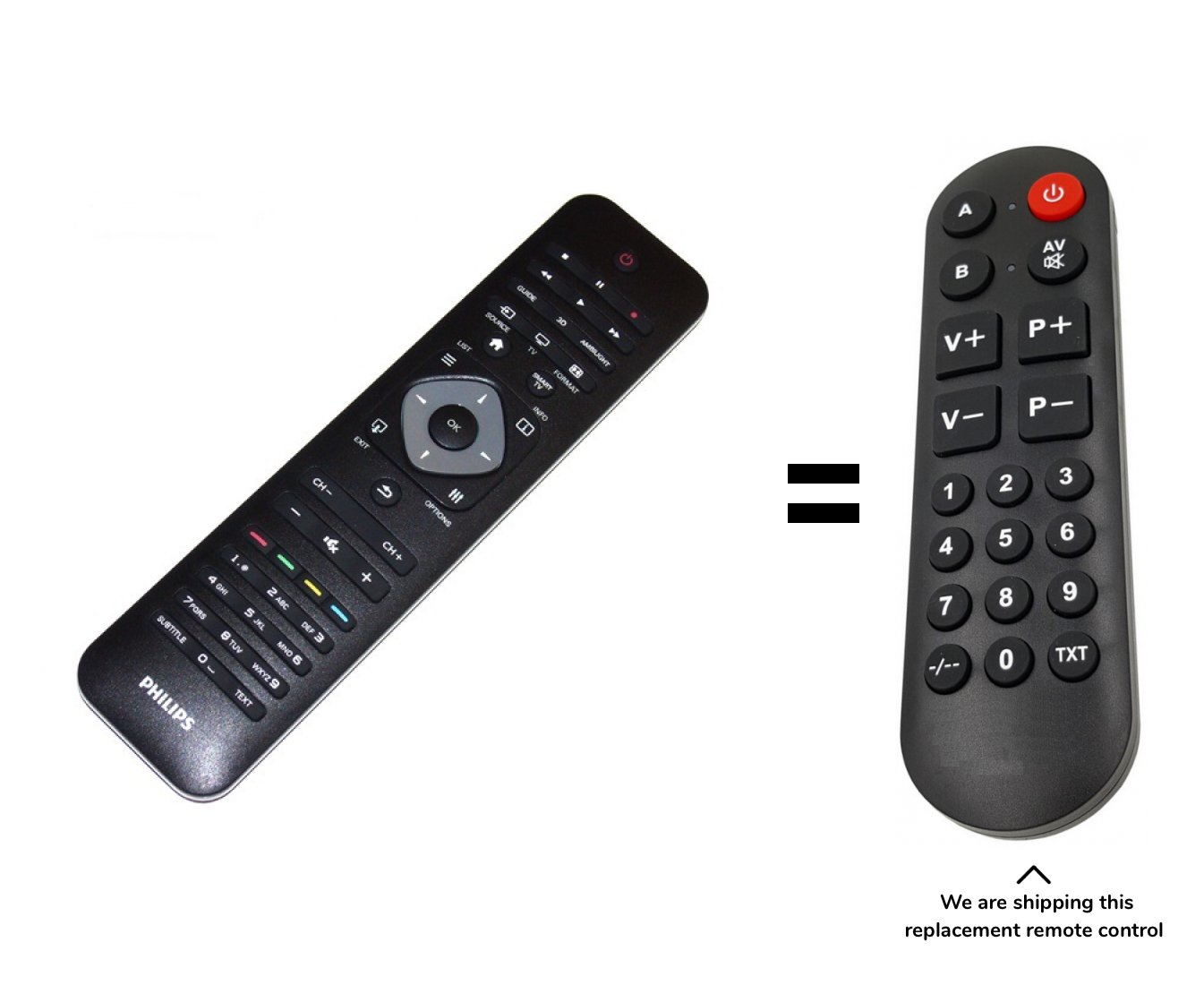Philips YKF319-001 remote control for seniors with out keyboard