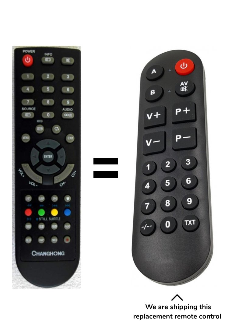 Changhong LED29A6500s remote control for seniors