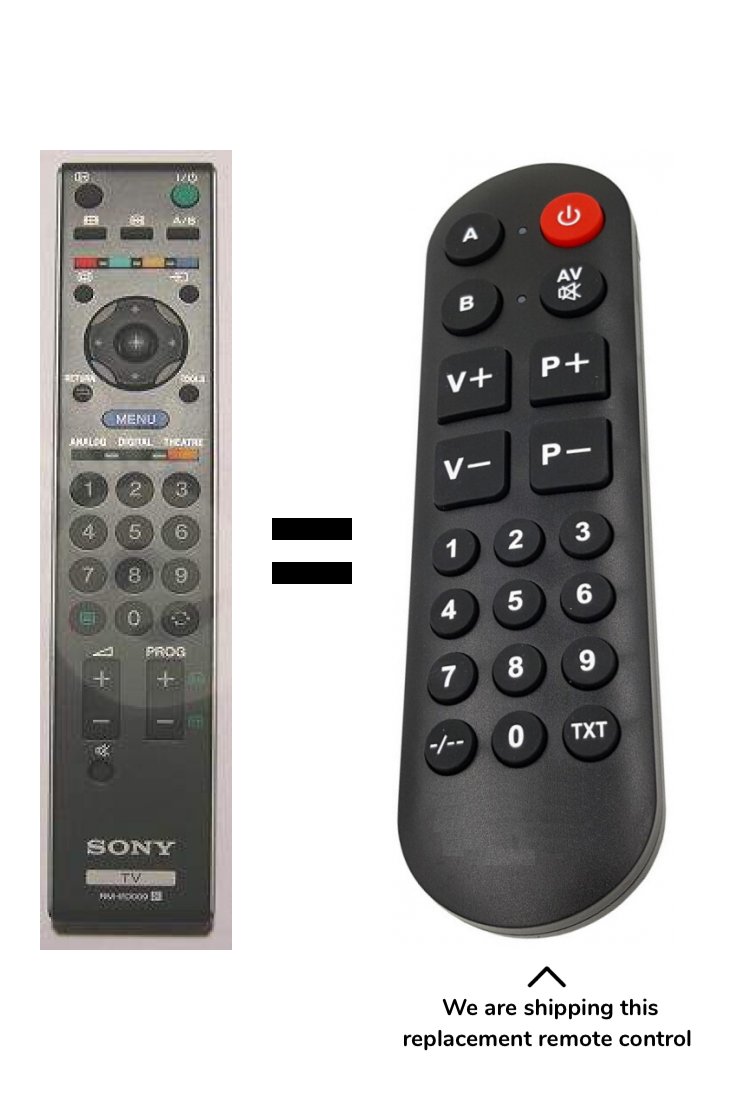 Sony KDL-32V4240 remote control for seniors