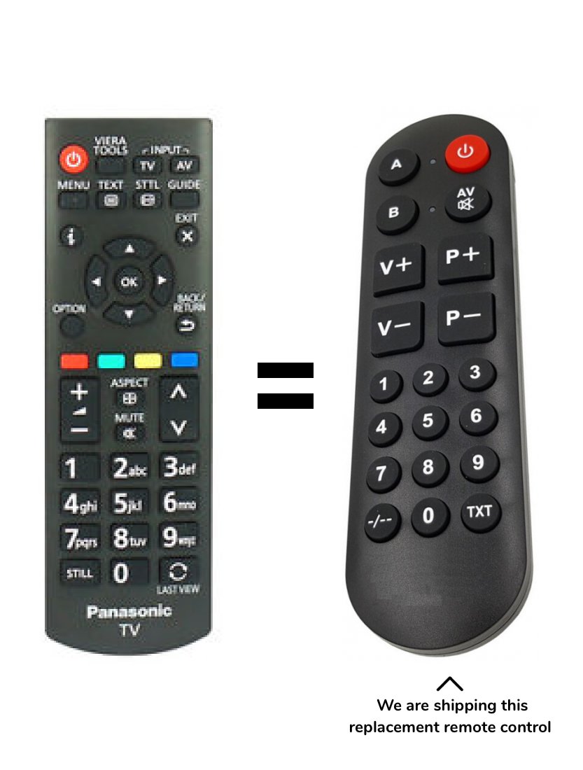 Panasonic N2QAYB000815 remote control for seniors