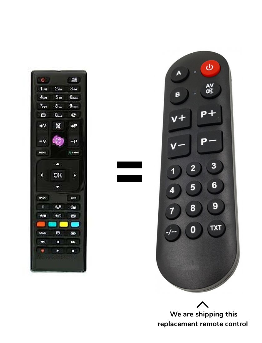 Finlux TV20FDMA4760 remote control for seniors