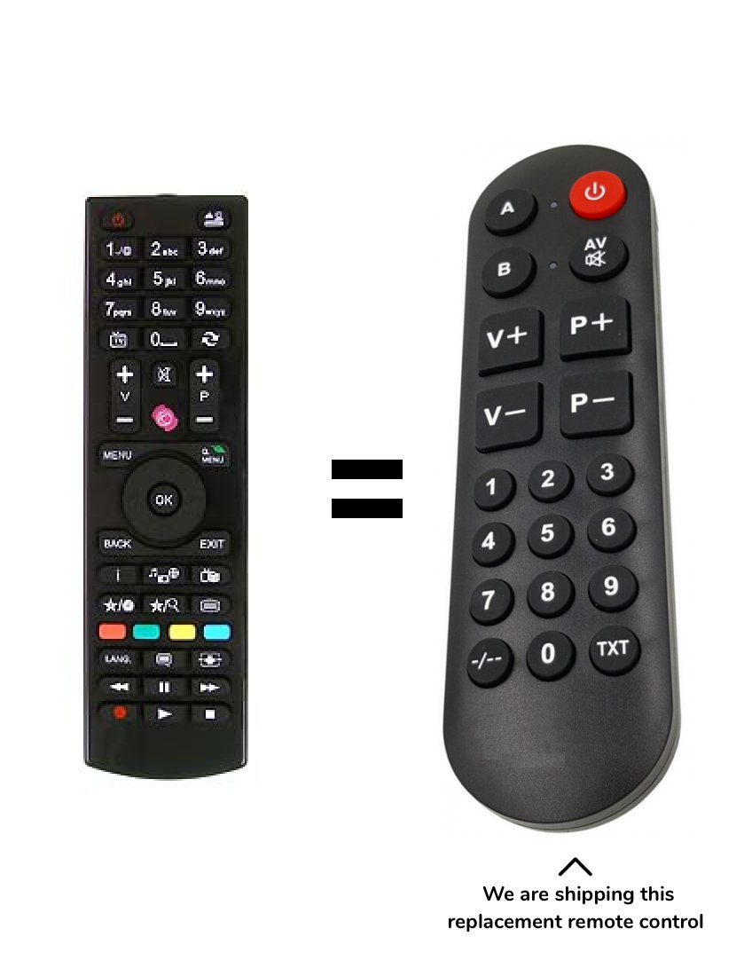 Gogen TVH 32N625T remote control for seniors