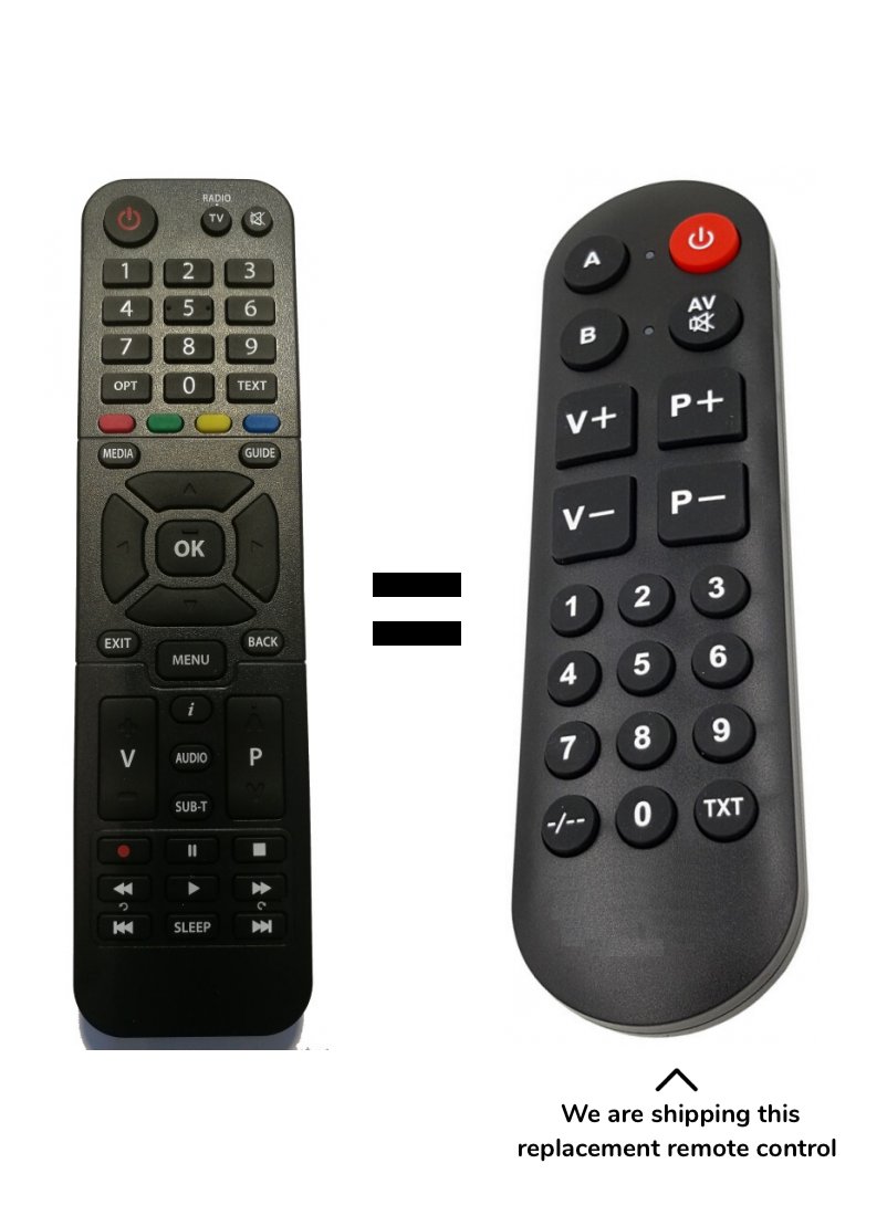 UPC C03600 (HDMI) remote control for seniors