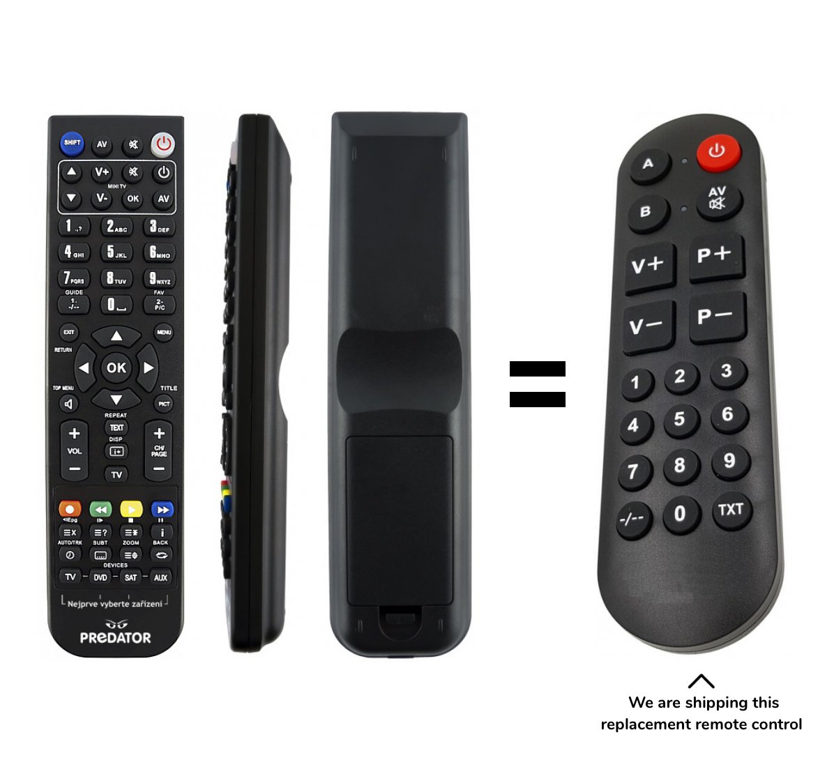 Toshiba 24W1333G remote control for seniors