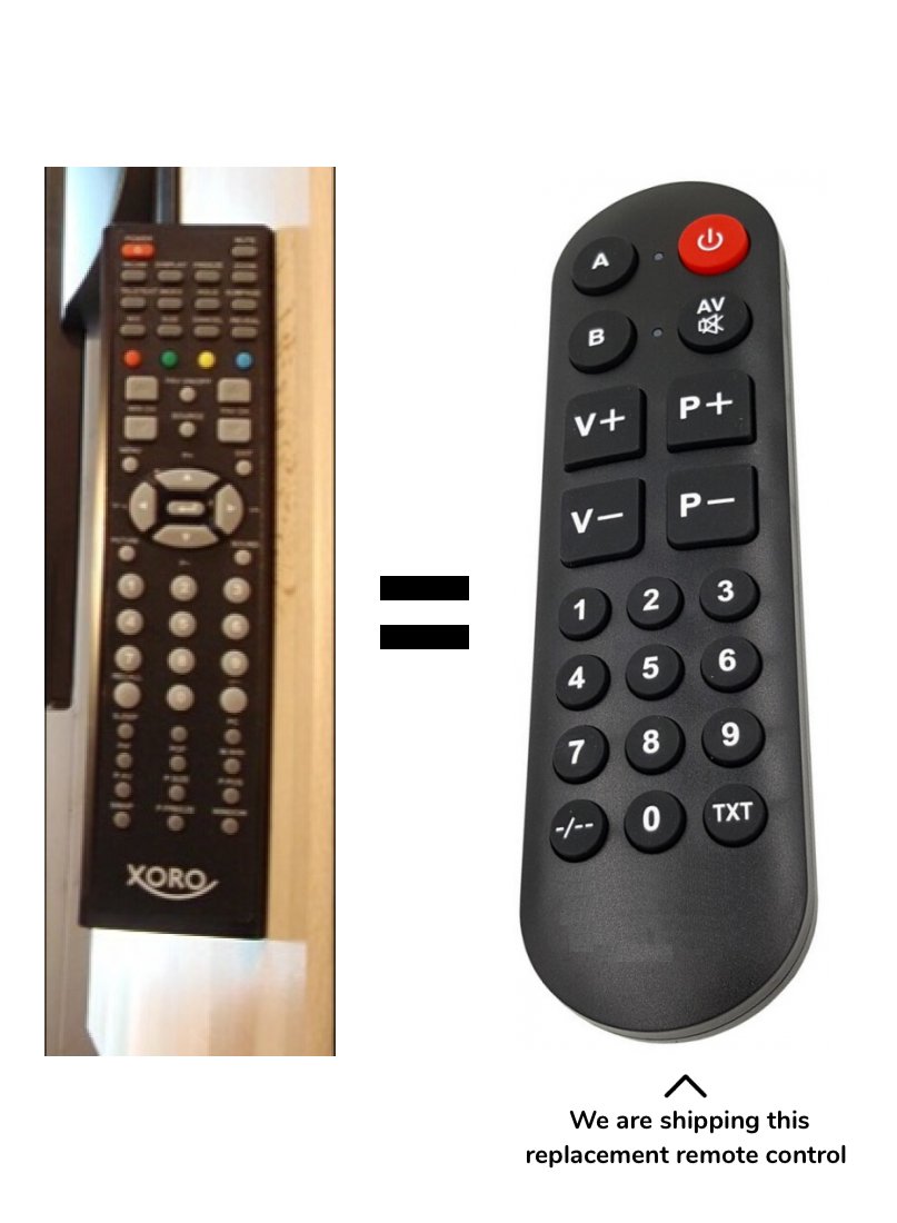 Xoro HTL3742w remote control for seniors