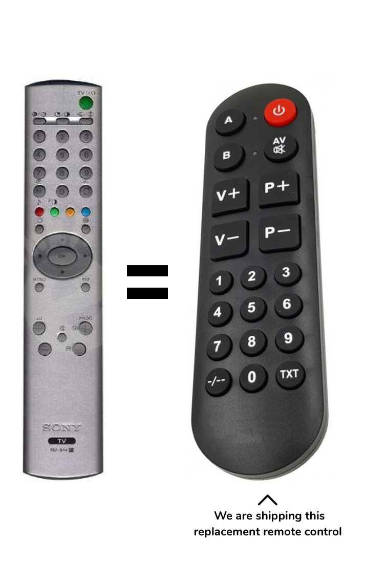 Sony RM944, RM-944 remote control for seniors