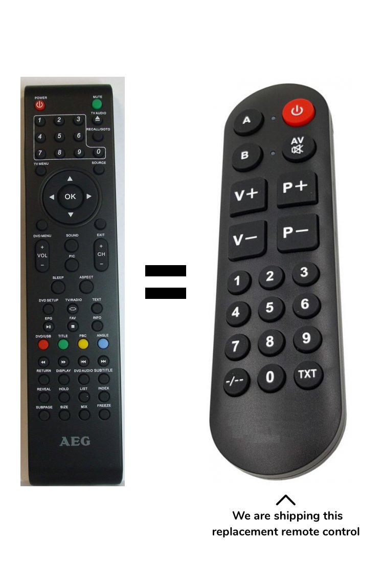 CTV 2202 LCD/DVD/DVB-T remote control for seniors