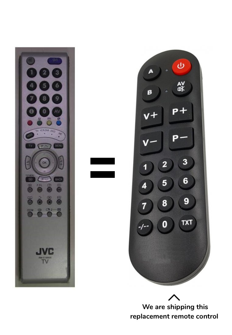 JVC LT-42DV8BG replacement remote control for TV