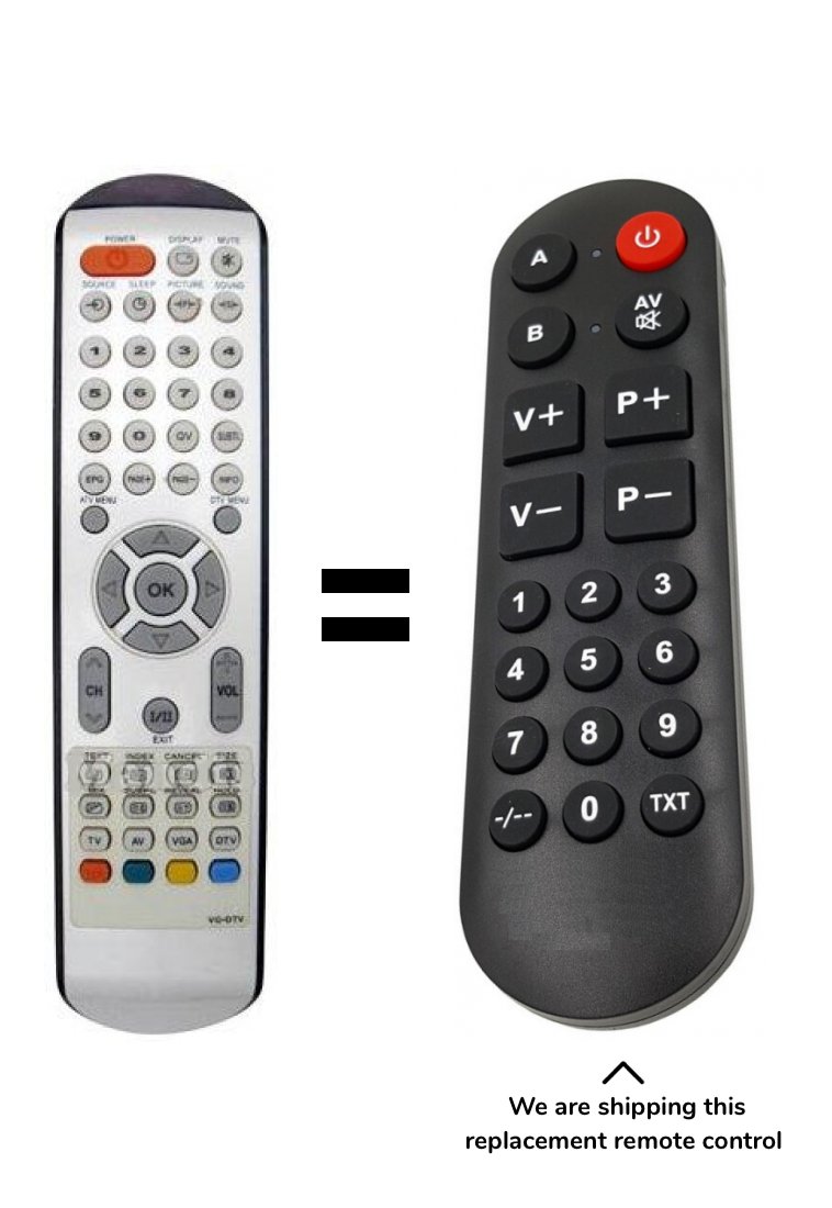 Nordmende N3202LD remote control for seniors