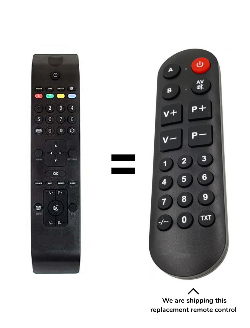 Bush DLED32165HD remote control for seniors