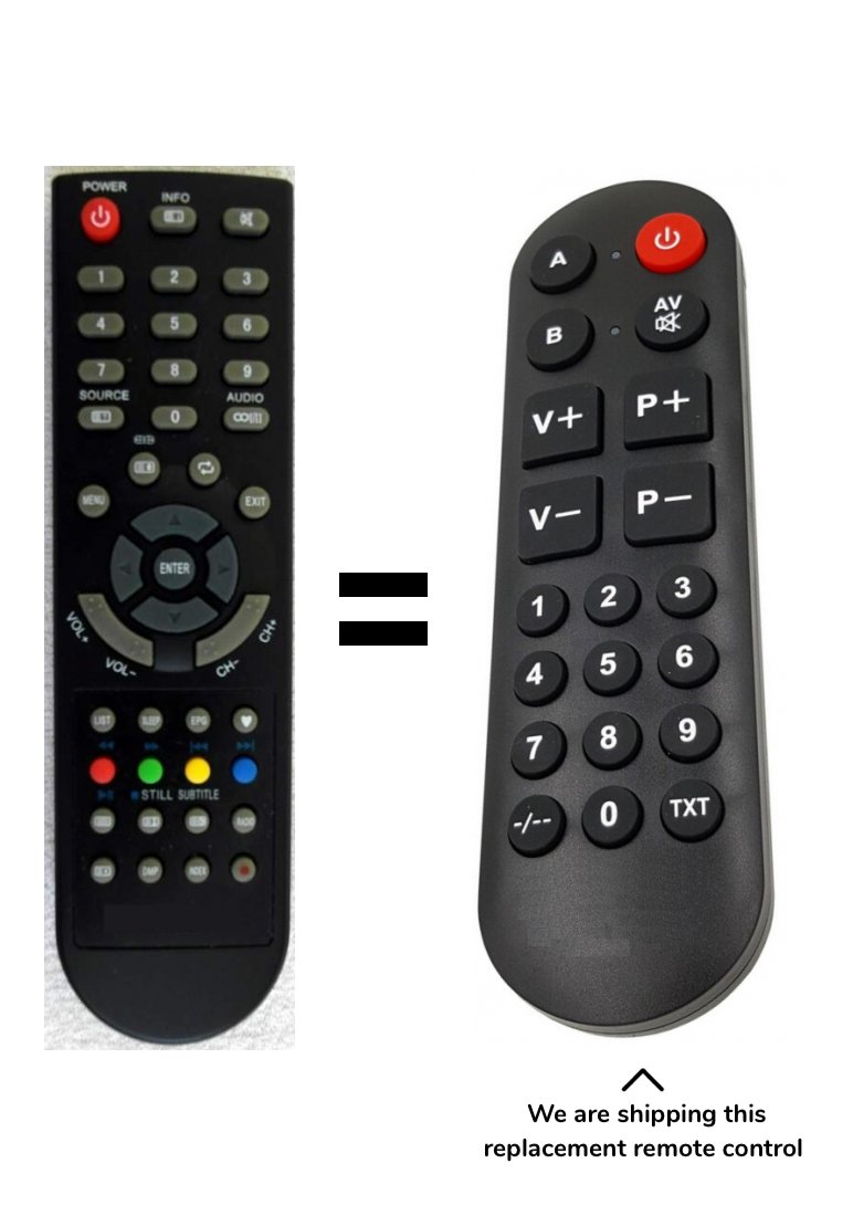 Oki B32E-LED1 remote control for seniors