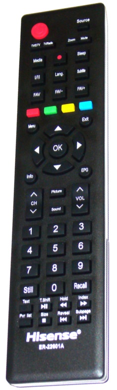 Hisense ER-22601A replacement remote control different look