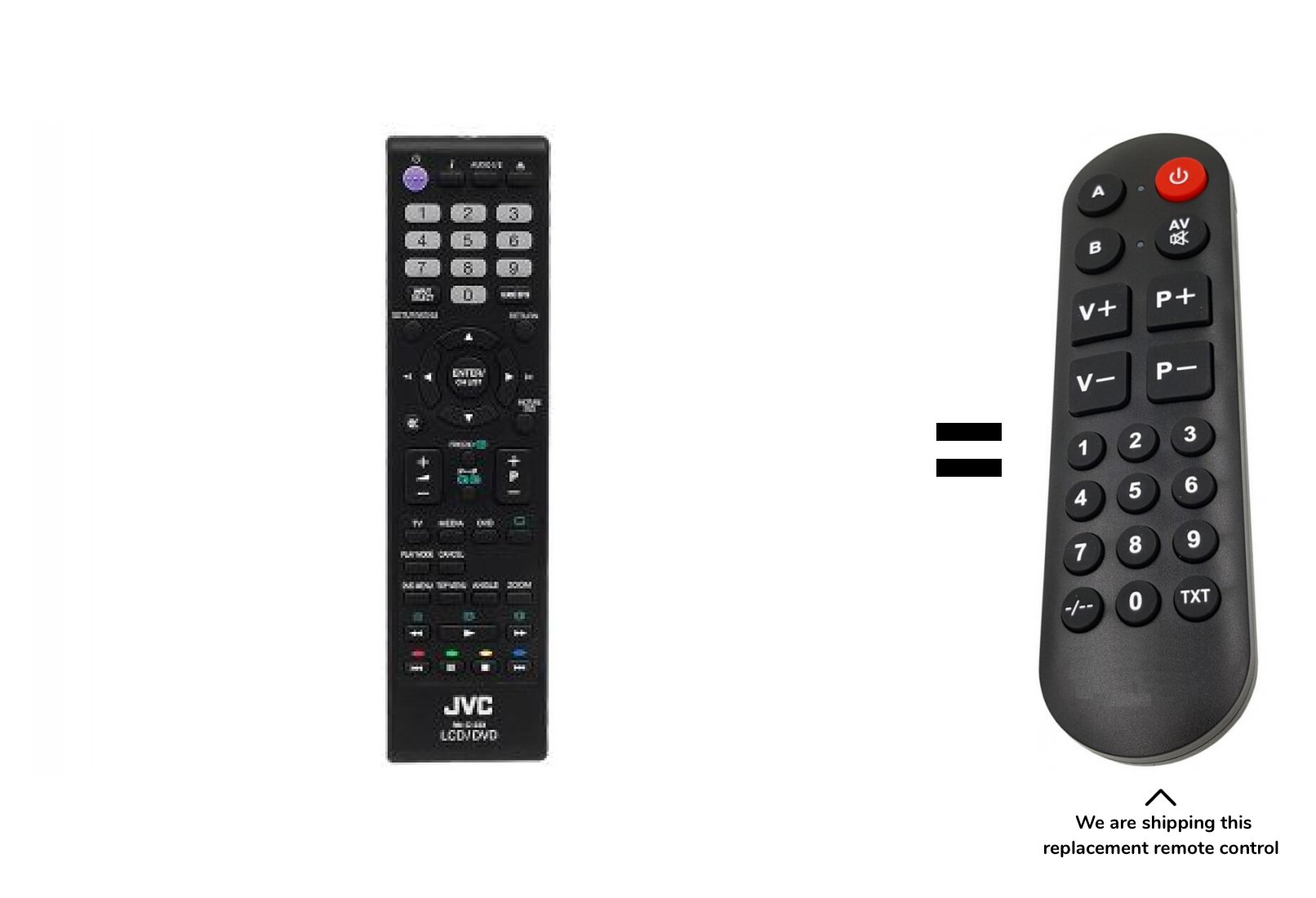 JVC RM-C1233 remote control for seniors