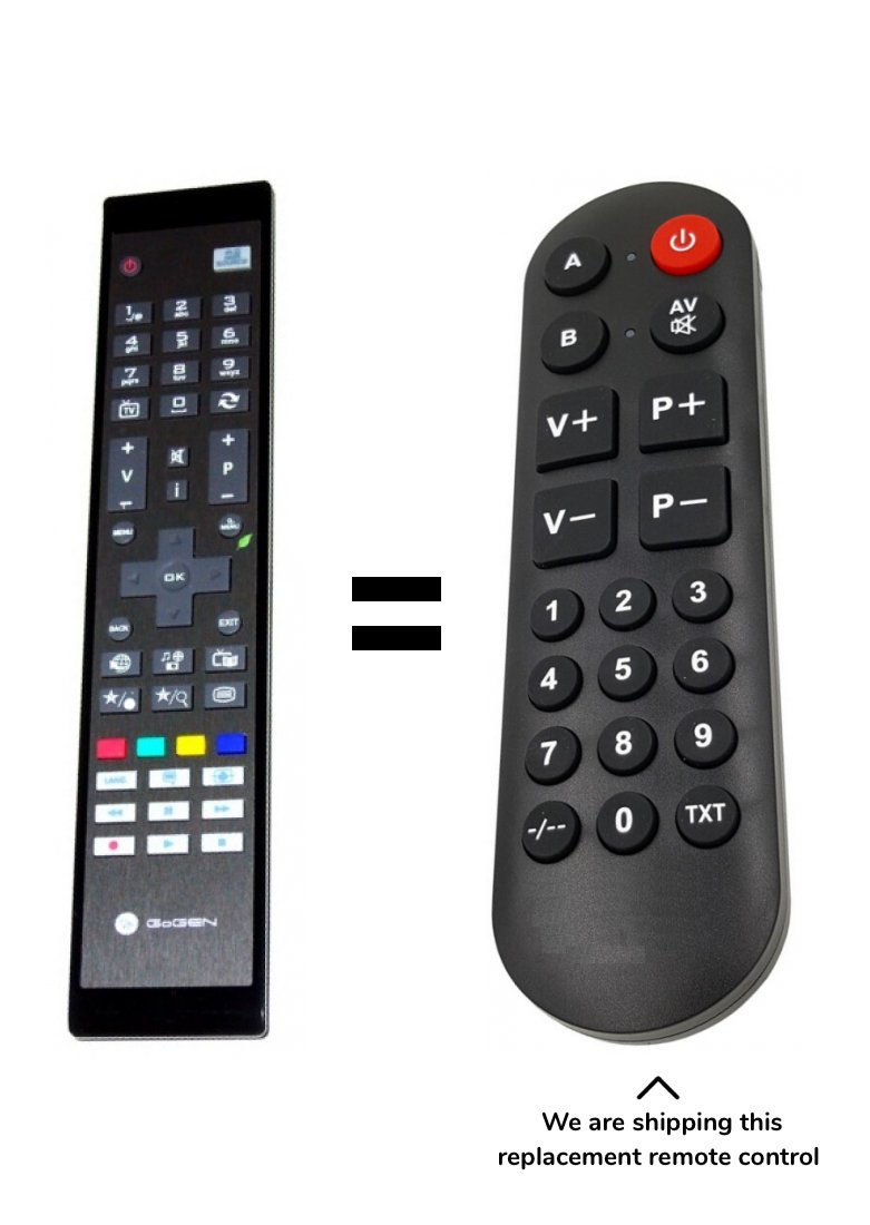 GoGen TVF 40384 WEB remote control for seniors