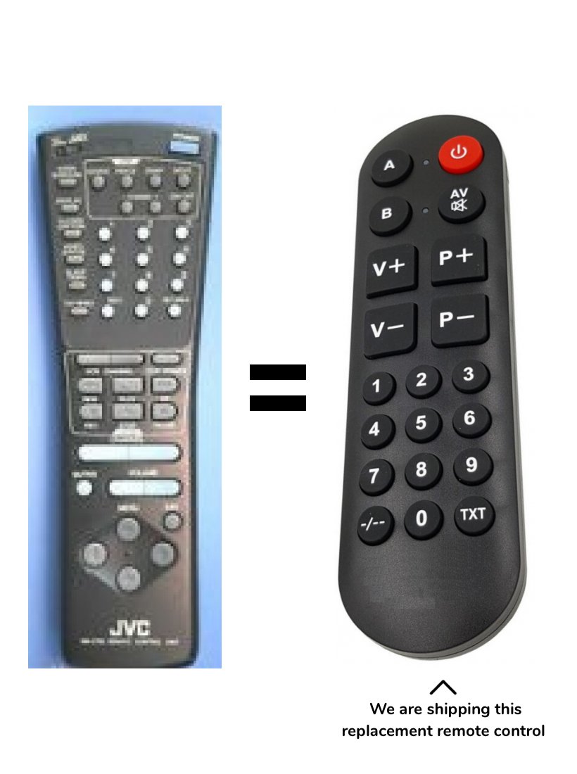 JVC RM-C745, RM-C751, RM-C750 remote control for seniors