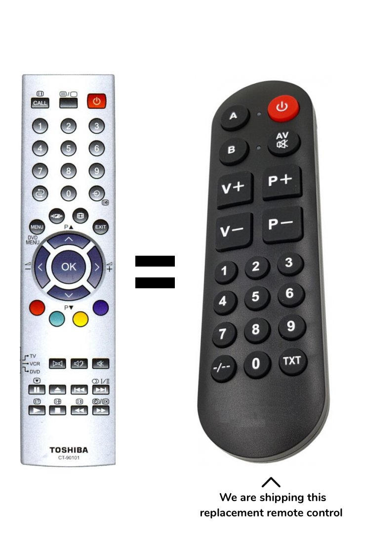Toshiba CT-90100 remote control for seniors