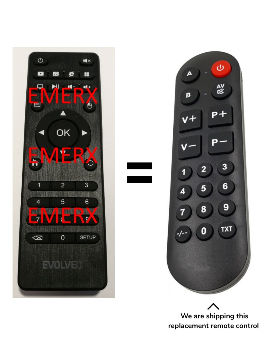 Evolveo SHC ANDBOX-Q5-4K-RMT remote control for seniors
