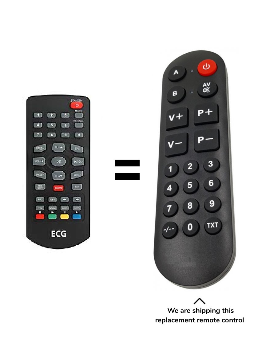 ECG DVT1150 remote control for seniors