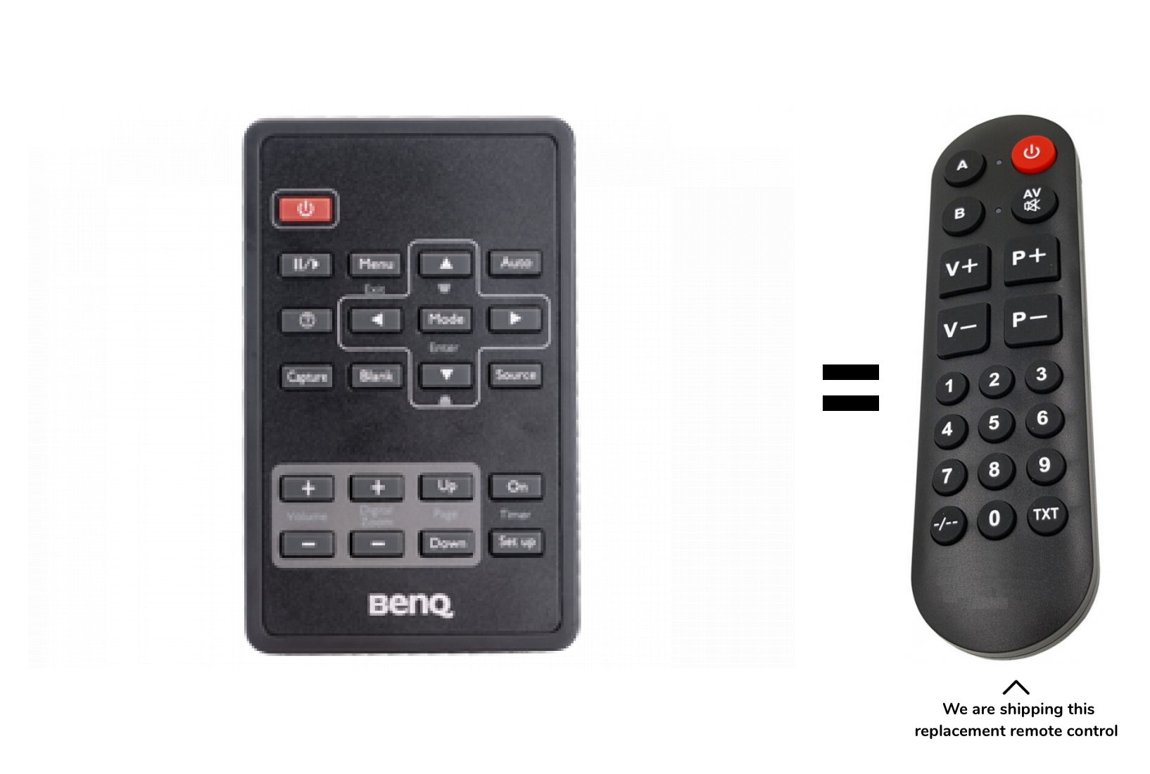 Benq projektor remote control for seniors MP/MS/MW/MX 5xx, 6xx series, GP1, CP270