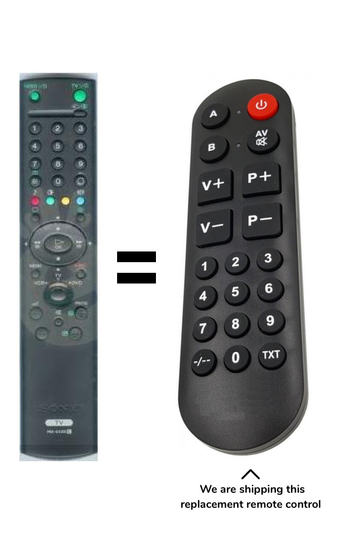 Sony RM-932B, RM-934B remote control for seniors