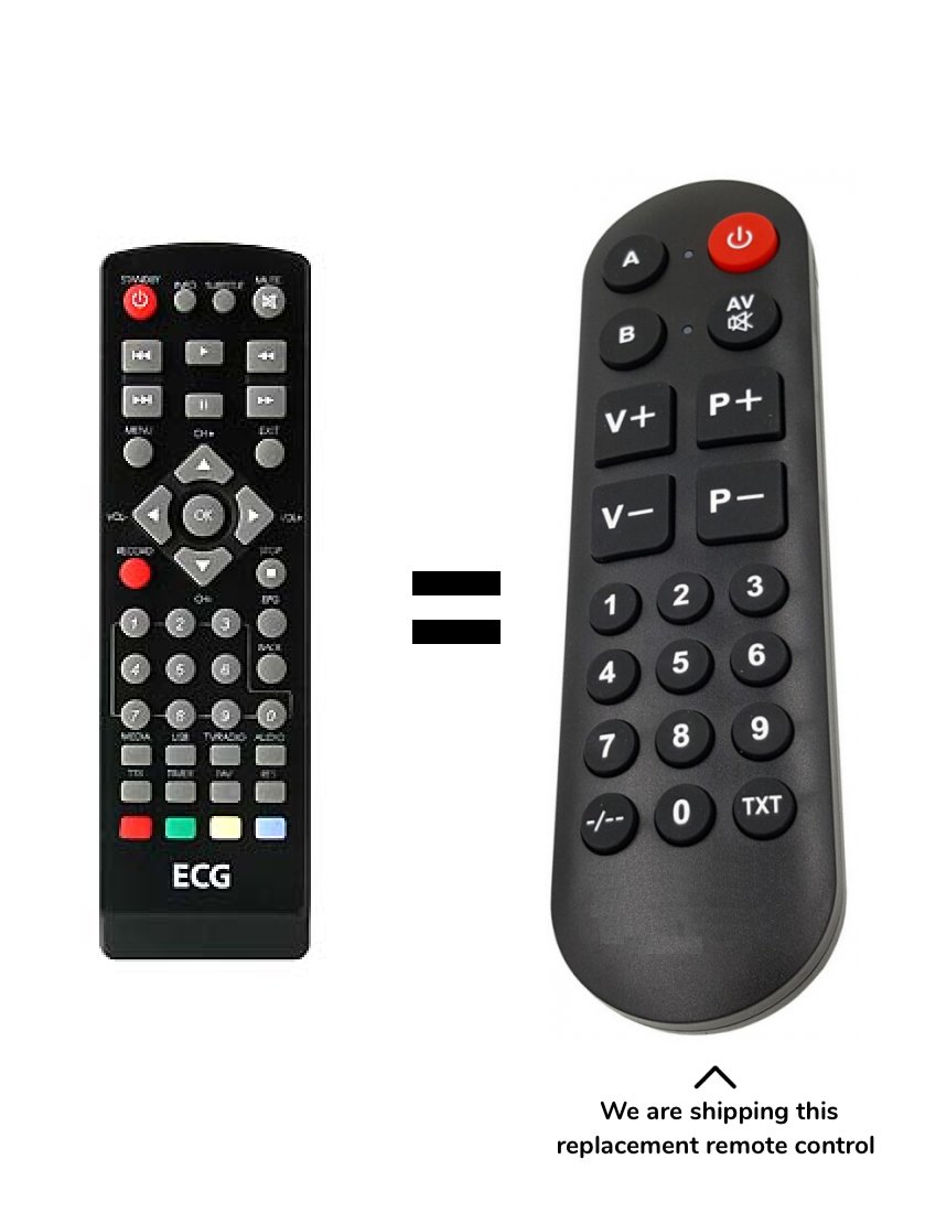 ECG DVT1250HDPVR remote control for seniors