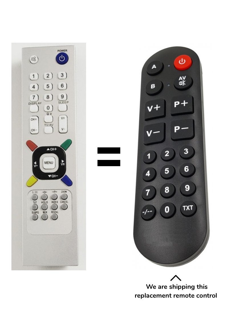 Nordmende N3202LB remote control for seniors