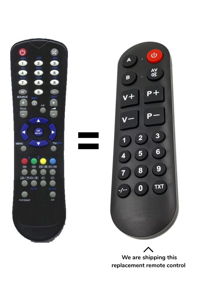 Toshiba 40BV700G remote control for seniors