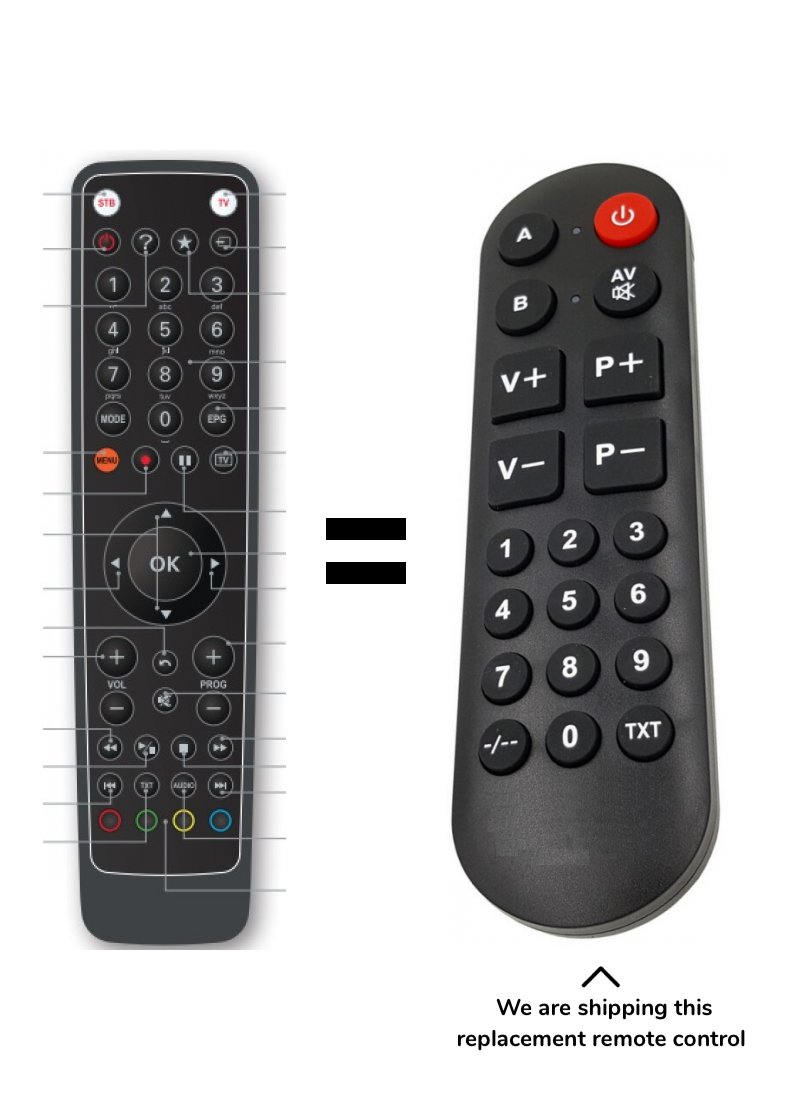 O2 RC2424524/03 remote control for seniors