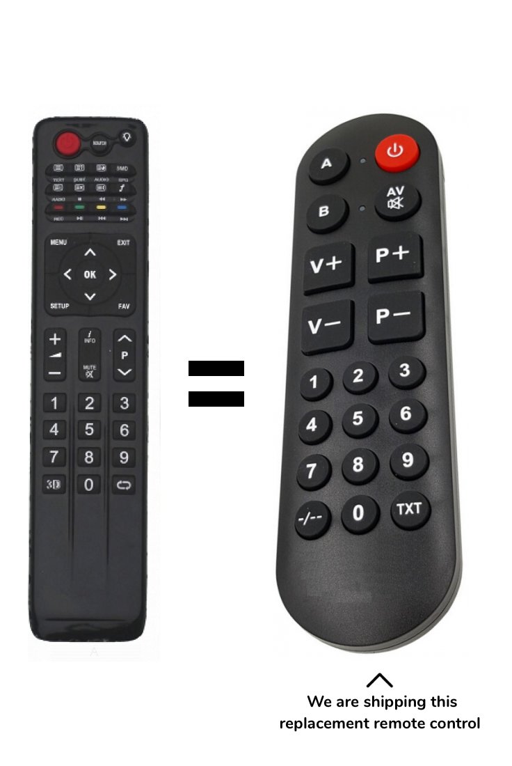 Orion remote control for seniors for LCD TV
