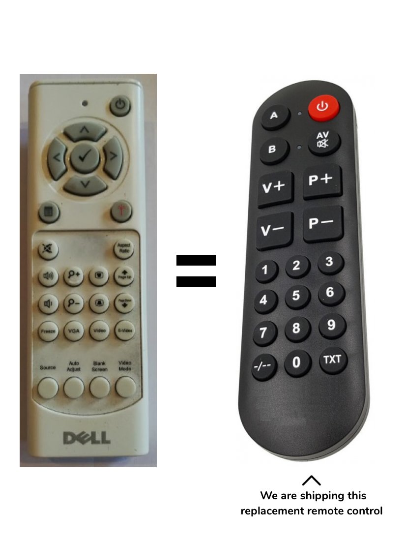Dell TSKB-IR02 remote control for seniors