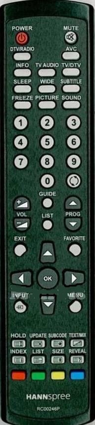 Hannspree RC00246P replacement remote control different look