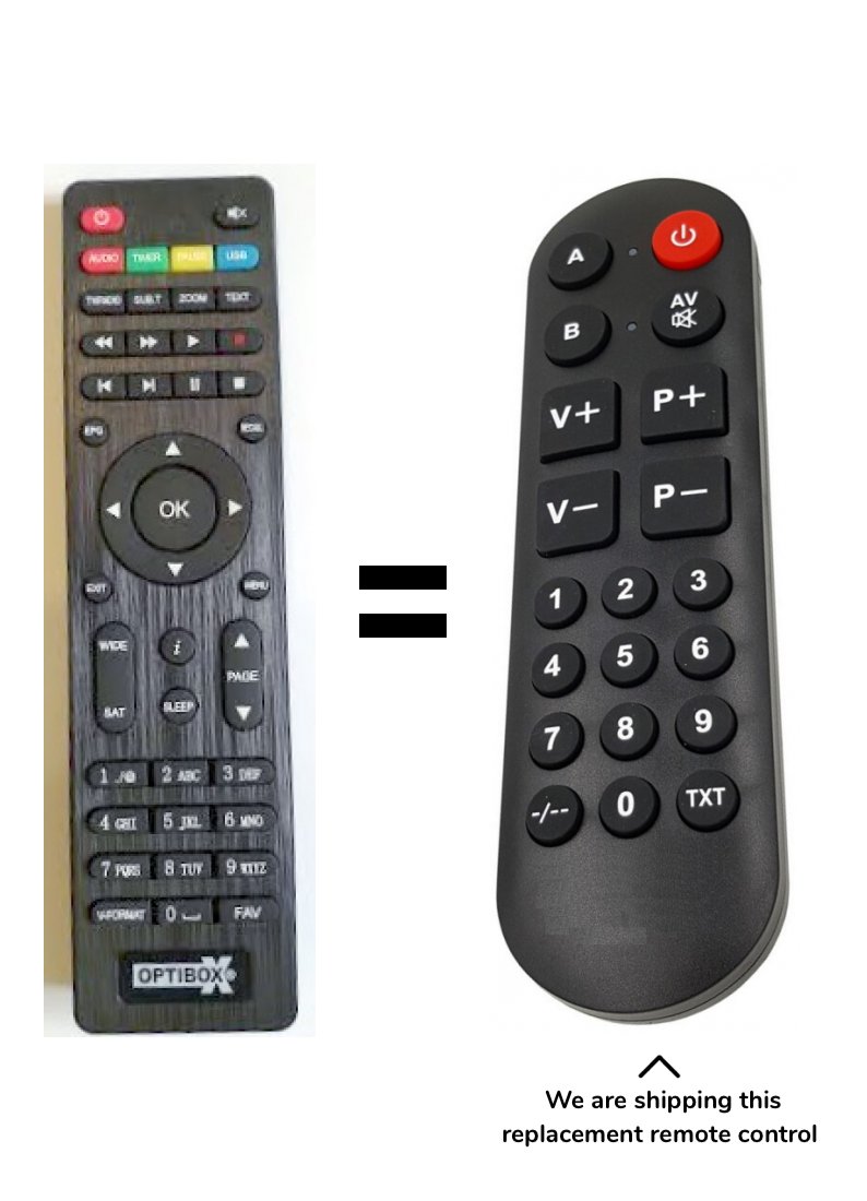 OPTIBOX ZEBRA MINI SE remote control for seniors
