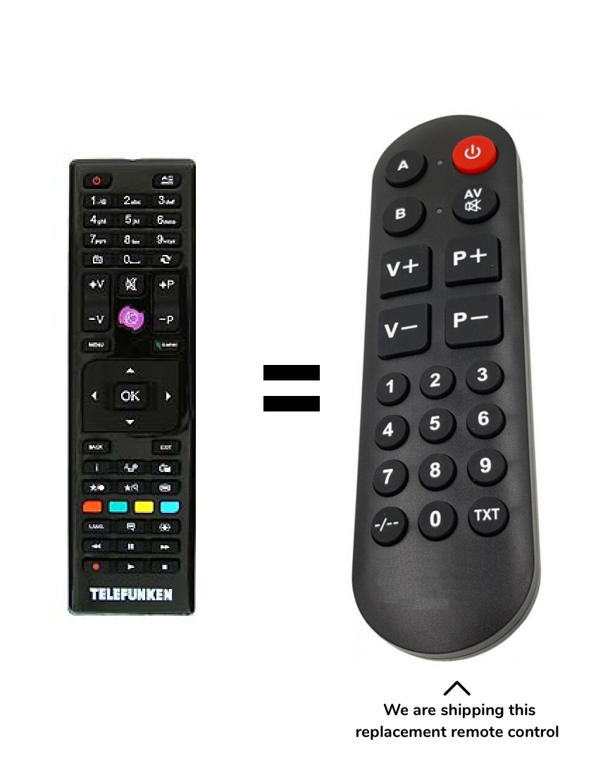 Finlux TV24FLZR274S remote control for seniors