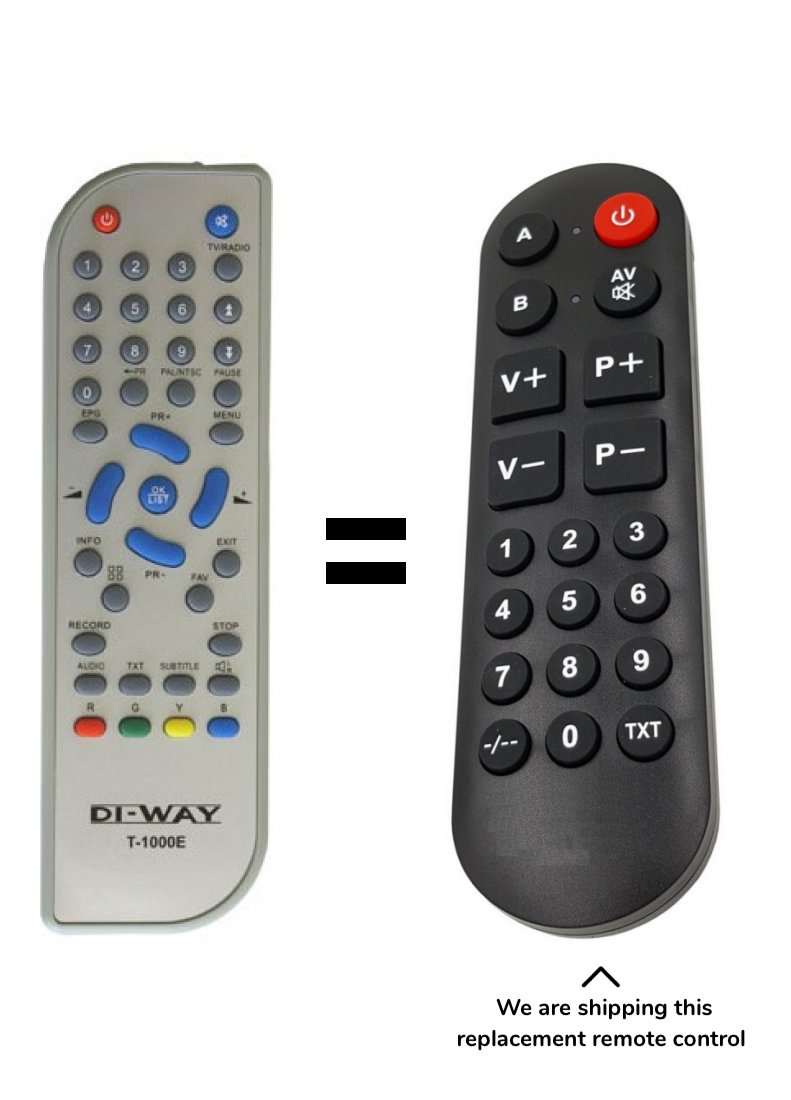 DI-WAY T1000E remote control for seniors