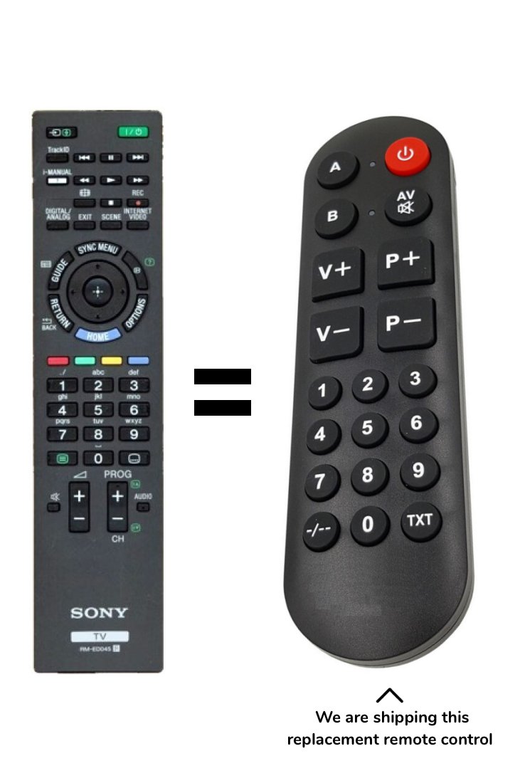 thumbnail image 2 of RM-ED045 Remote Replacement For Sony TV KDL-37EX524 KDL-32EX524 &ndash 2 of 14